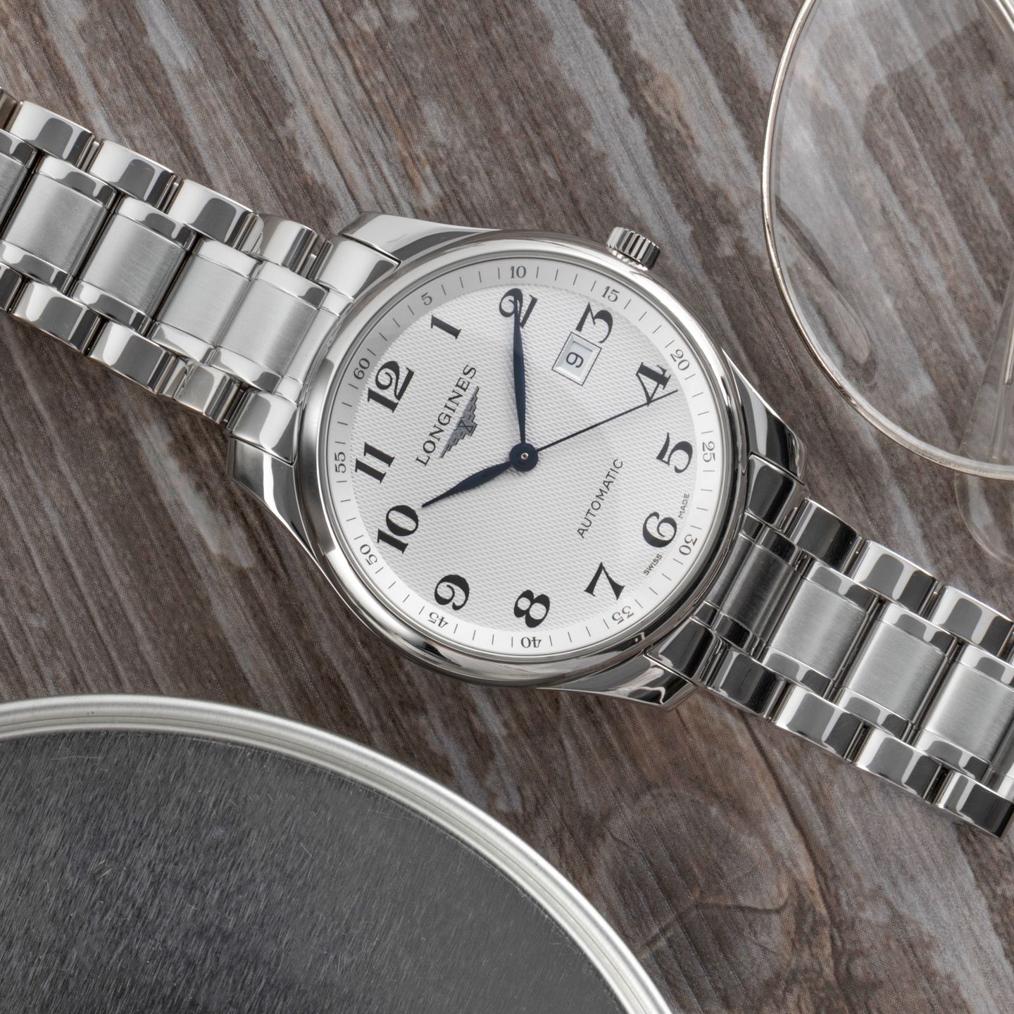 Longines Master Collection L2.893.4.78.6 (Onbekend (willekeurig serienummer)) - Zilver wijzerplaat 42mm Staal (2/8)