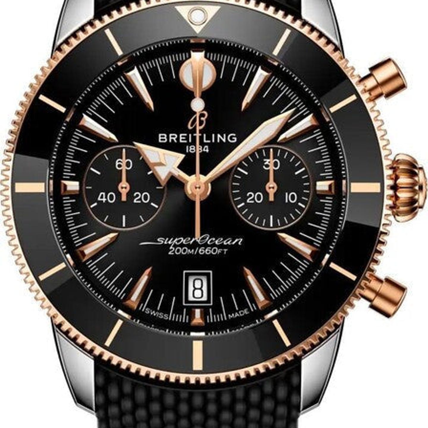 Breitling Superocean Heritage UB0156H11B1S1 (2026) - Black dial 42 mm Gold/Steel case (1/1)