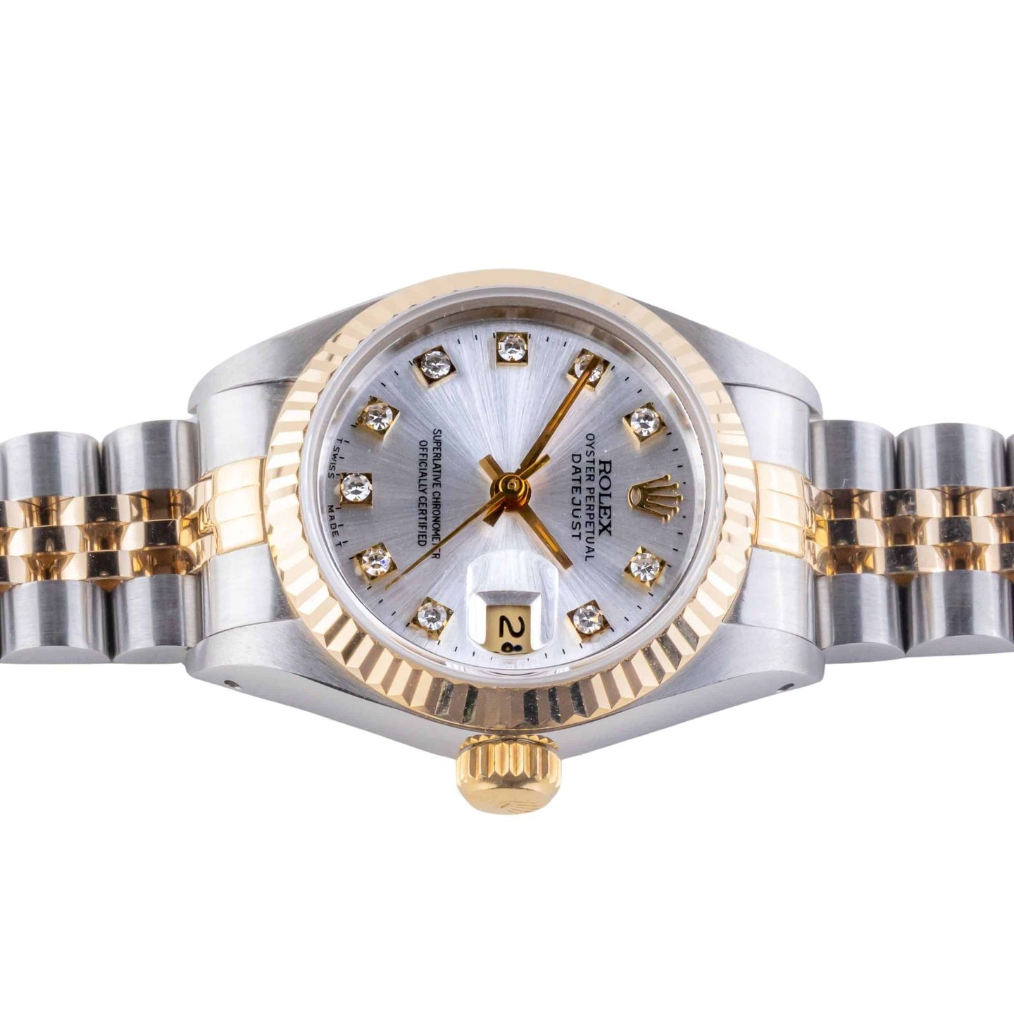 Rolex Lady-Datejust 69173 (1991) - Silver dial 26 mm Gold/Steel case (6/8)