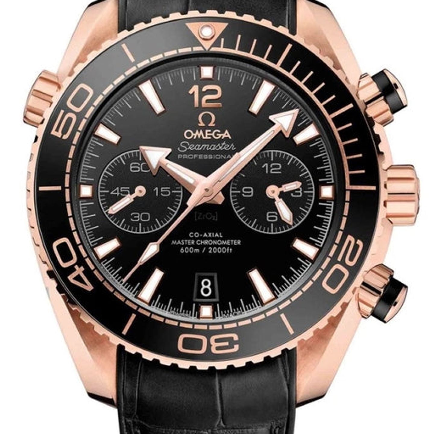 Omega Seamaster Planet Ocean Chronograph 215.63.46.51.01.001 (2025) - Zwart wijzerplaat 46mm Roségoud (1/1)