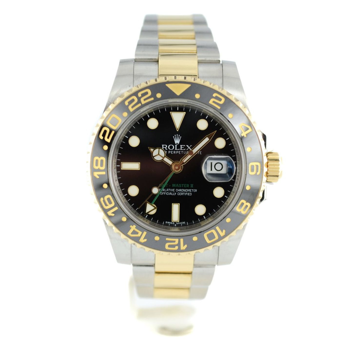 Rolex GMT-Master II 116713LN (2013) - Zwart wijzerplaat 40mm Goud/Staal (1/7)