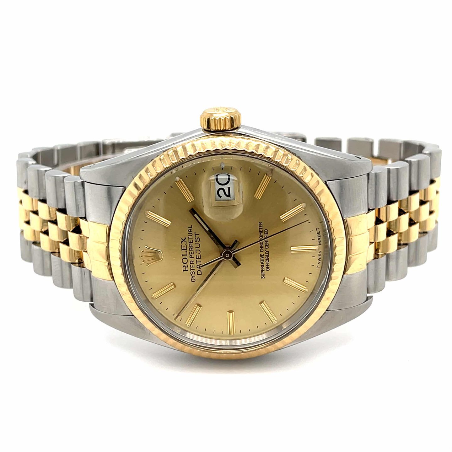 Rolex Datejust 36 16013 (1985) - Champagne dial 36 mm Gold/Steel case (1/8)