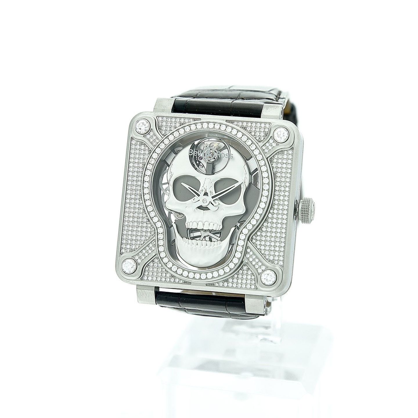 Bell & Ross BR 01 BR01-SKULL-SK-FLD (2024) - Zilver wijzerplaat 47mm Staal (3/4)