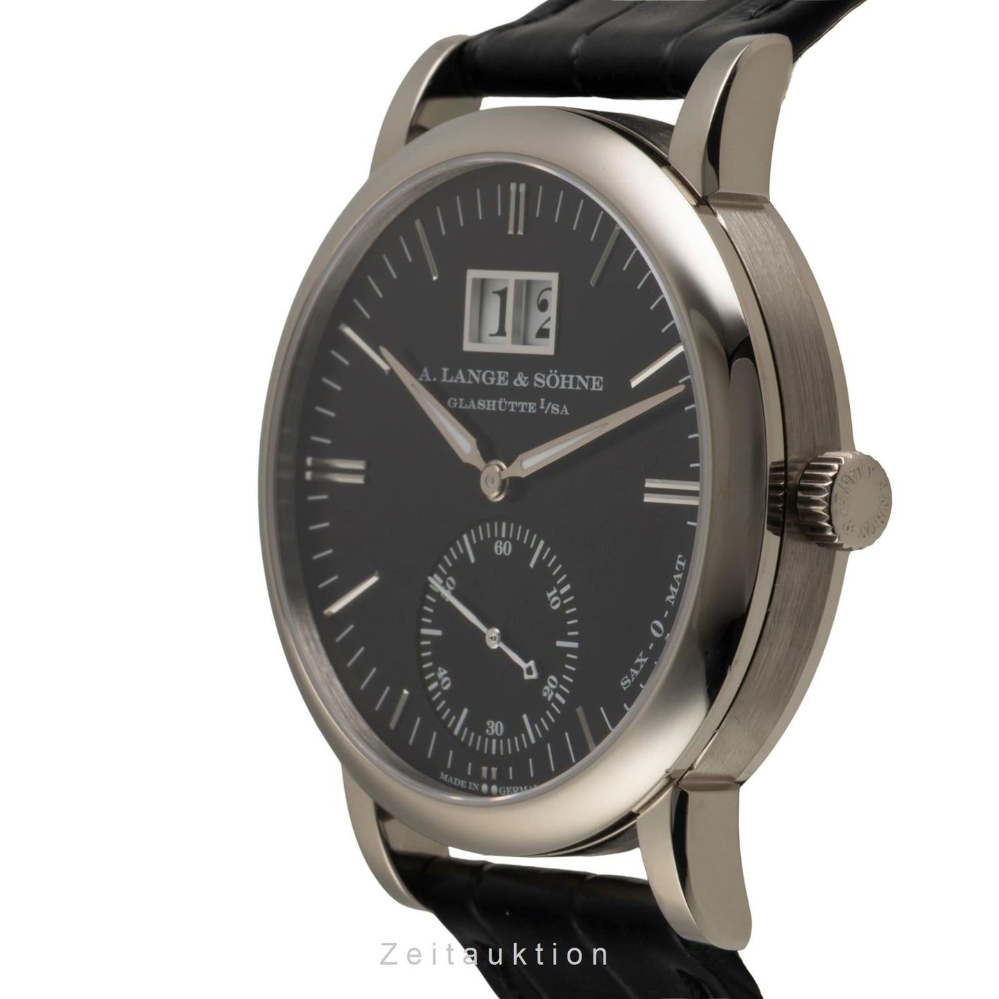 A. Lange & Söhne Langematik 308.027 (Onbekend (willekeurig serienummer)) - Zwart wijzerplaat 37mm Witgoud (5/8)