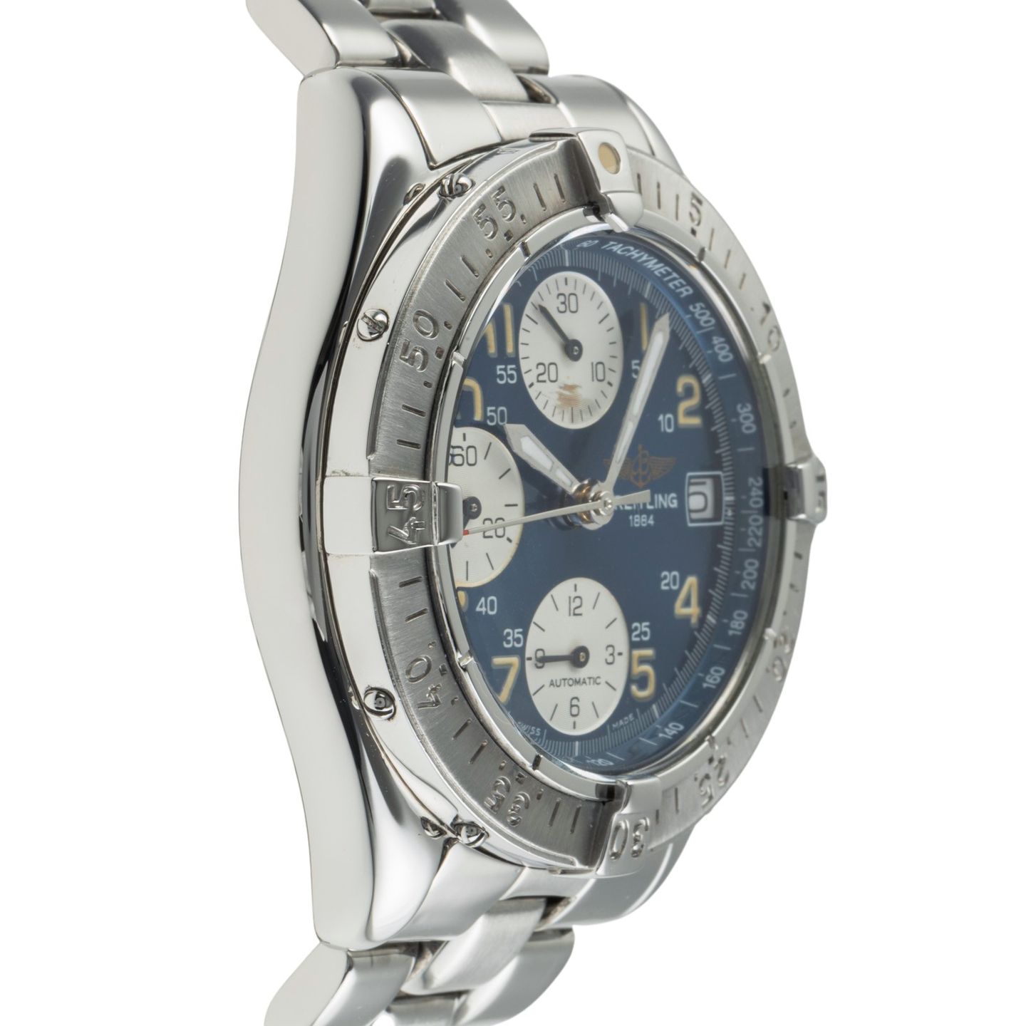 Breitling Colt Chronograph Automatic A13035.1 (1998) - Blue dial 41 mm Steel case (7/8)