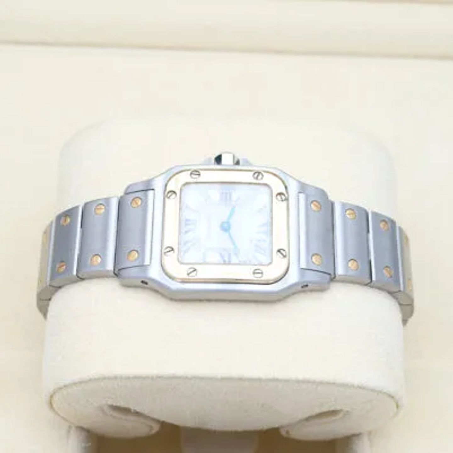 Cartier Santos Galbée 1567 (2022) - Wit wijzerplaat 24mm Goud/Staal (3/8)