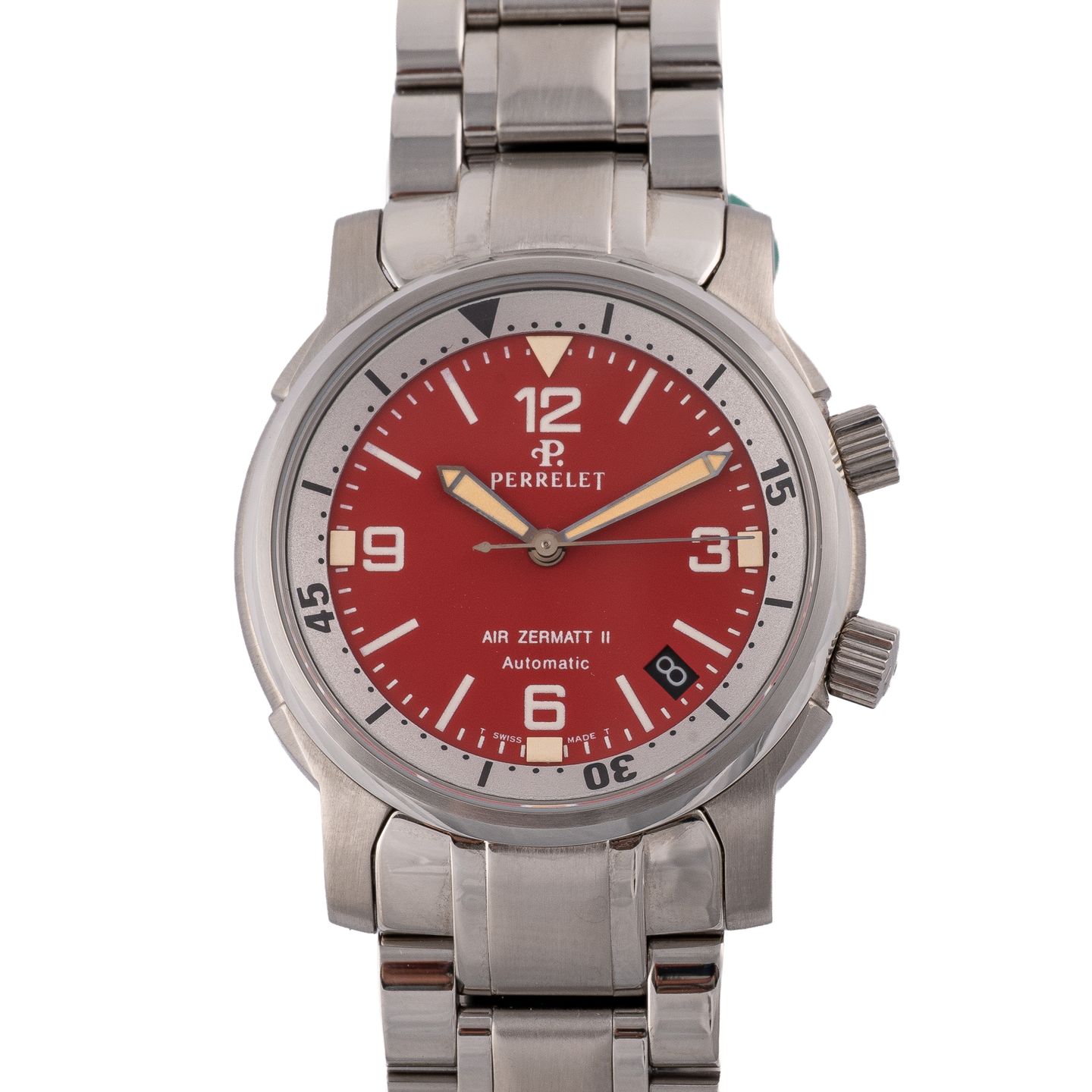 Perrelet Unknown 110 (Unknown (random serial)) - Red dial 42 mm Steel case (2/9)