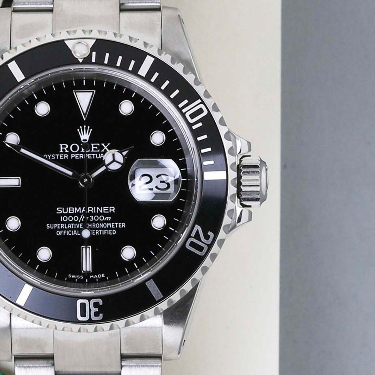 Rolex Submariner Date 16610 (2000) - Zwart wijzerplaat 40mm Staal (5/8)