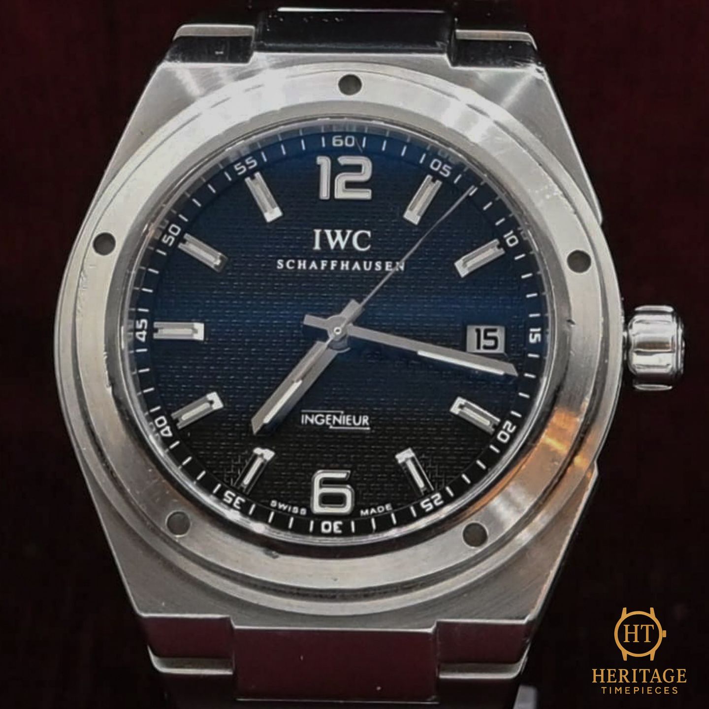 IWC Ingenieur Automatic IW322701 (2010) - Zwart wijzerplaat 43mm Staal (1/8)