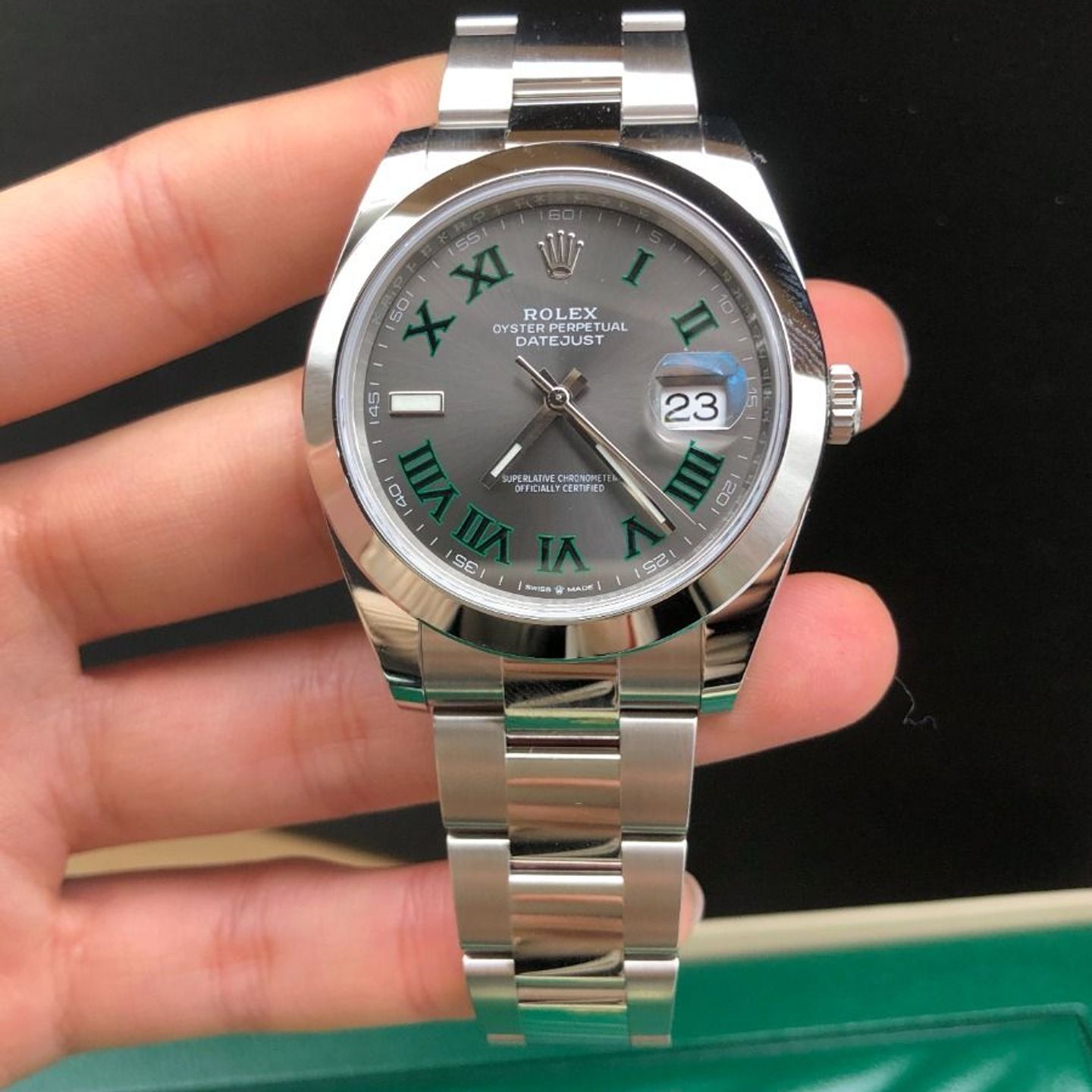 Rolex Datejust 41 126300 (2024) - Grijs wijzerplaat 41mm Staal (8/8)