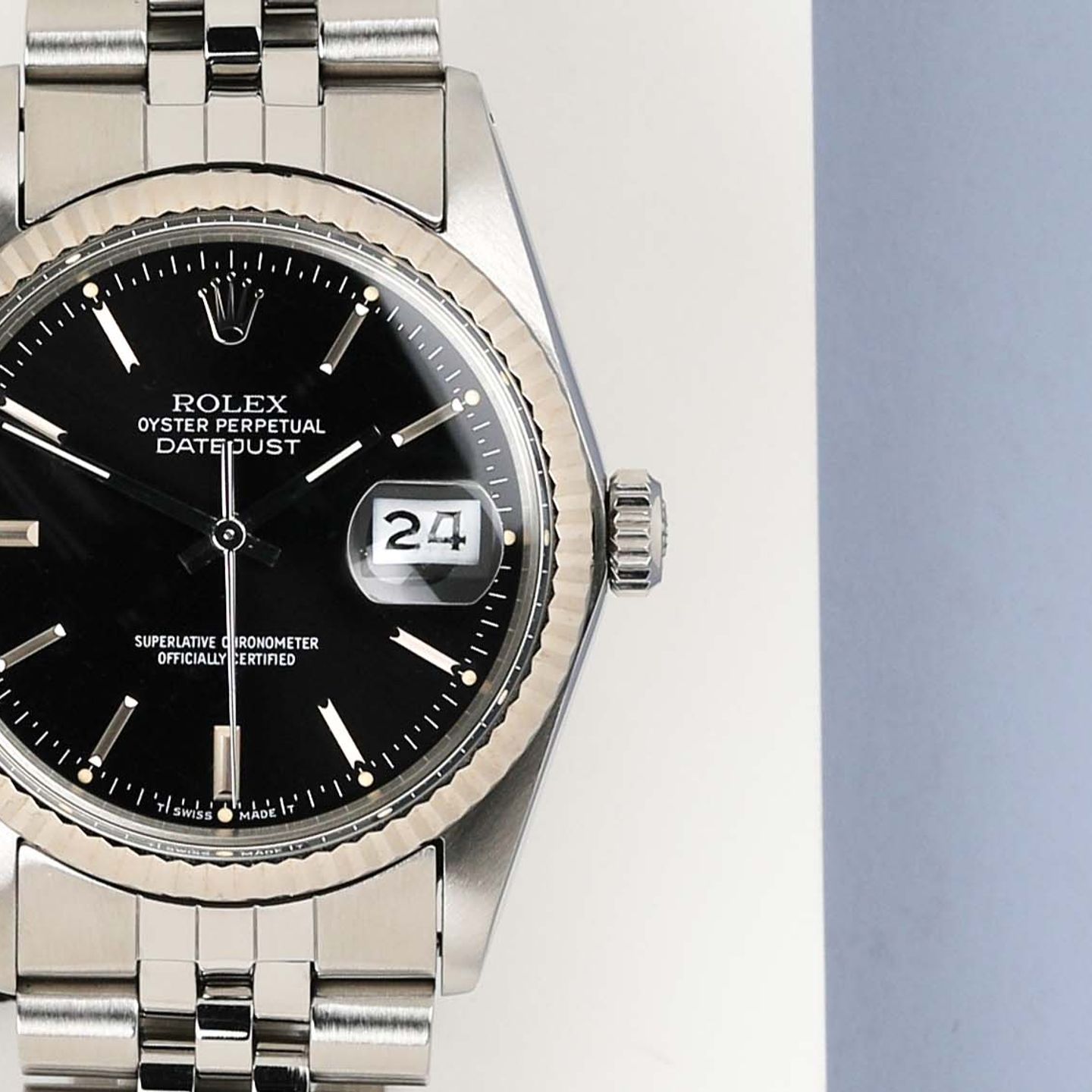 Rolex Datejust 36 16014 (1988) - Black dial 36 mm Steel case (5/8)