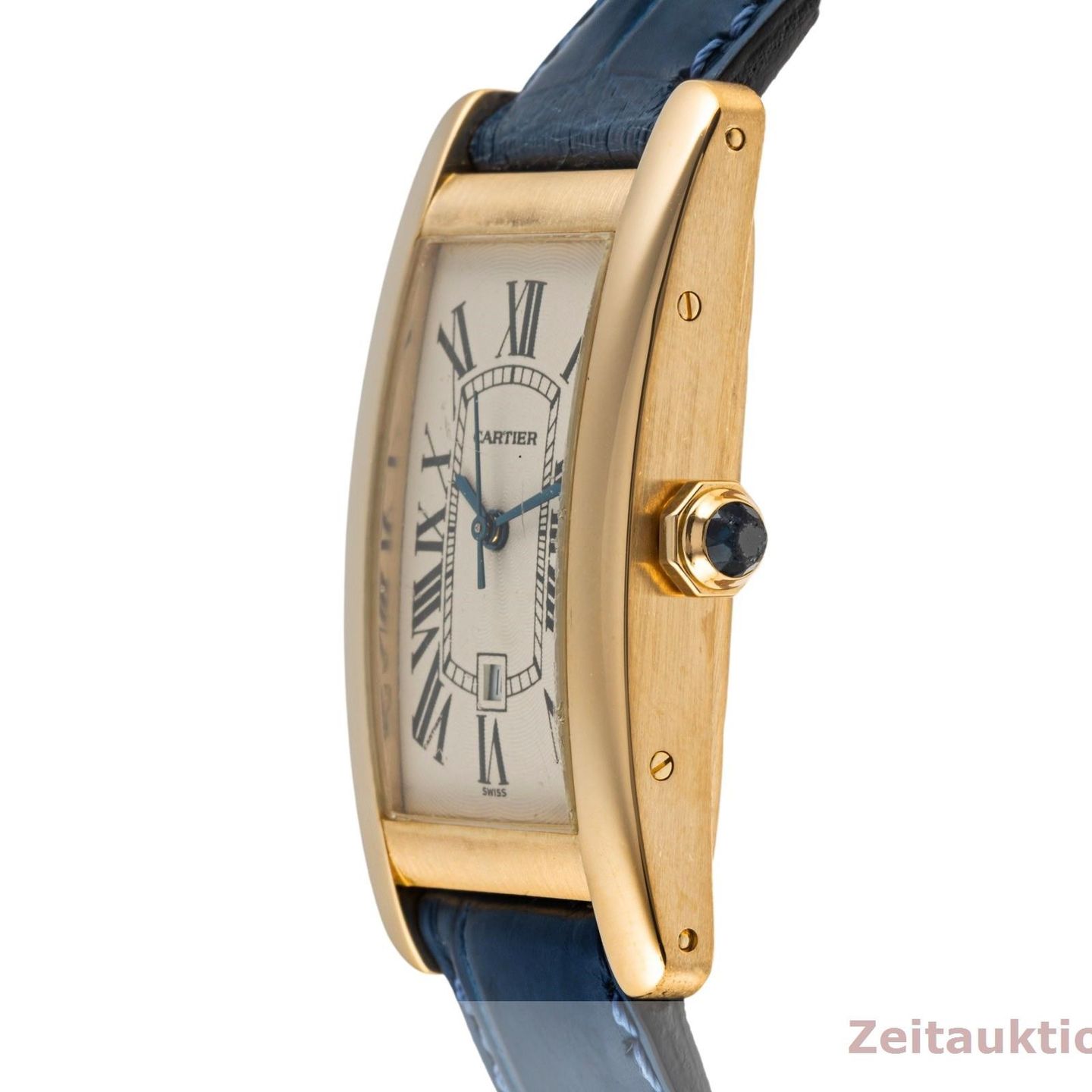 Cartier Tank Américaine W2603556 (Unknown (random serial)) - Silver dial 41 mm Yellow Gold case (6/8)