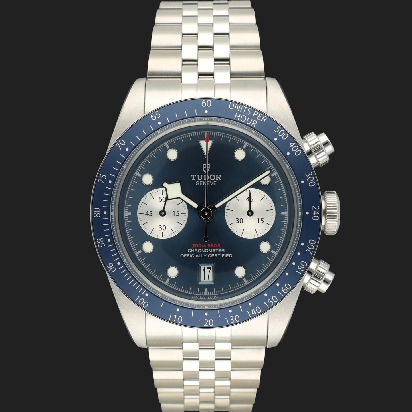 Tudor Black Bay Chrono 79360N (2024) - Roze wijzerplaat 41mm Staal (3/8)