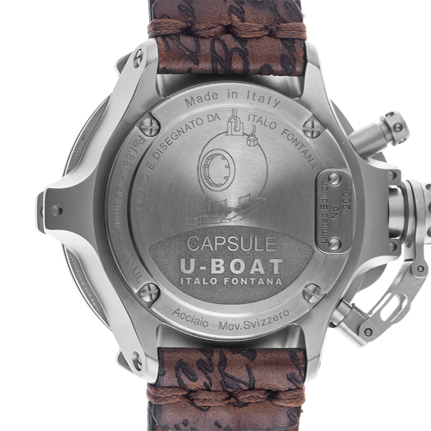 U-Boat Capsule 8807 (Unknown (random serial)) - Black dial 51 mm Steel case (5/6)
