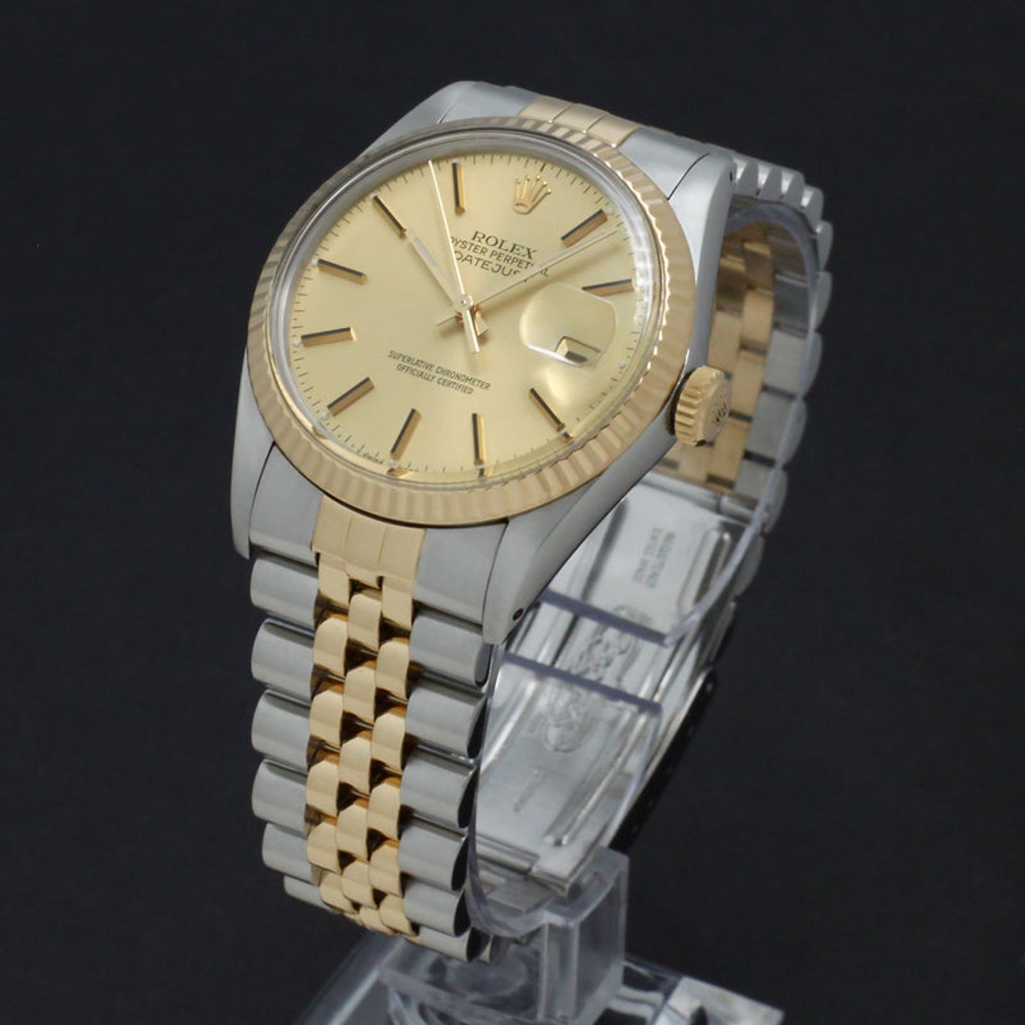 Rolex Datejust 36 16013 (1987) - Goud wijzerplaat 36mm Goud/Staal (5/7)