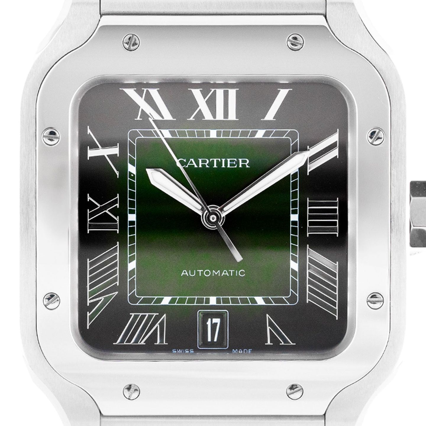 Cartier Santos WSSA0062 (2024) - Green dial 40 mm Steel case (2/6)