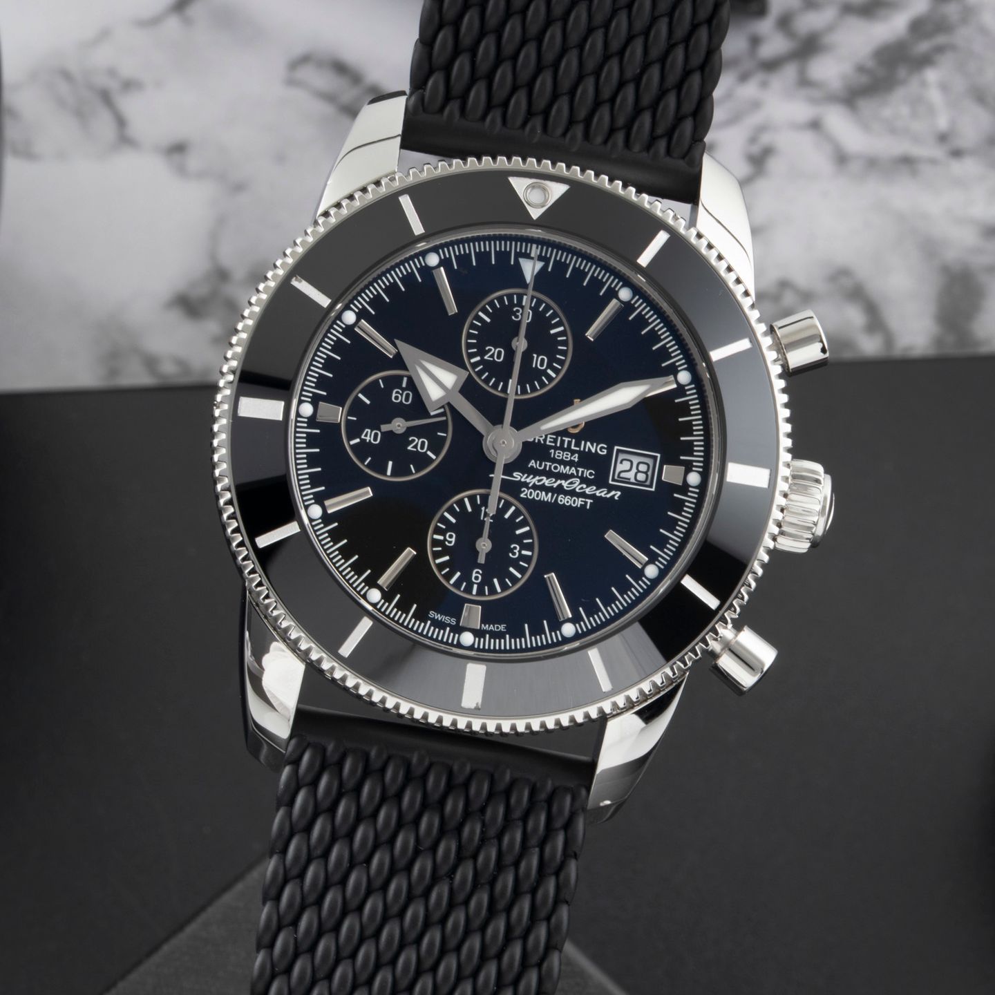Breitling Superocean Heritage II Chronograph A13312 (2017) - Zwart wijzerplaat 46mm Staal (3/8)