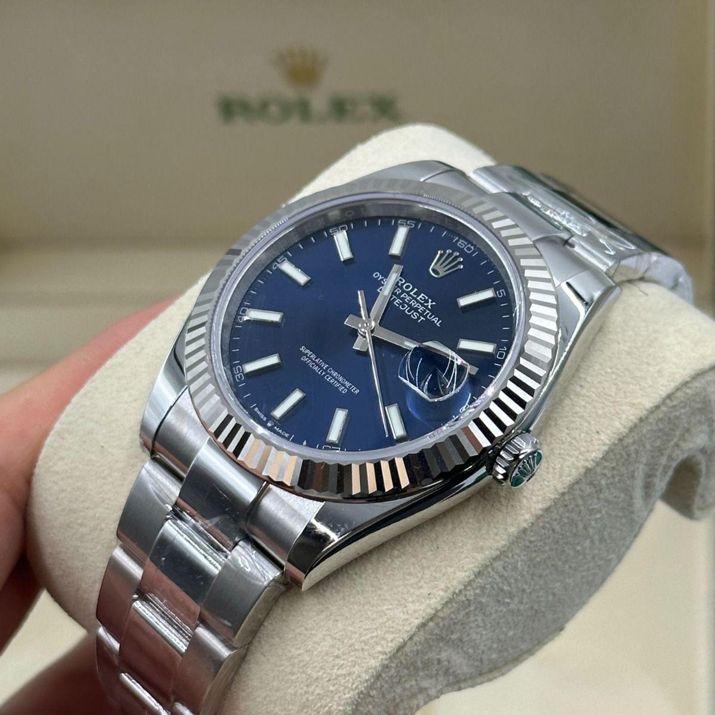 Rolex Datejust 41 126334 (2024) - Blue dial 41 mm Steel case (7/8)