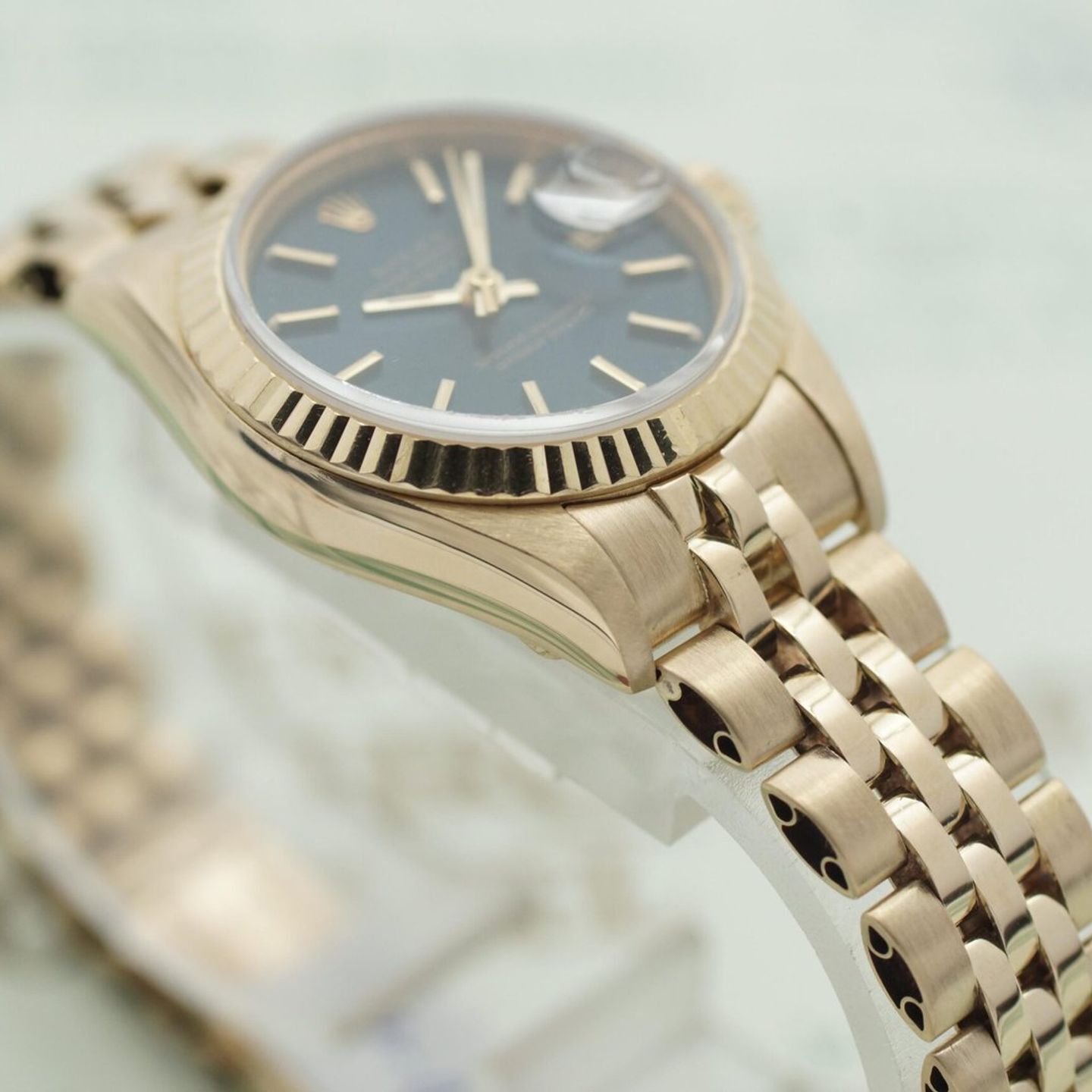 Rolex Lady-Datejust 69178 (1991) - Blauw wijzerplaat 26mm Geelgoud (7/8)