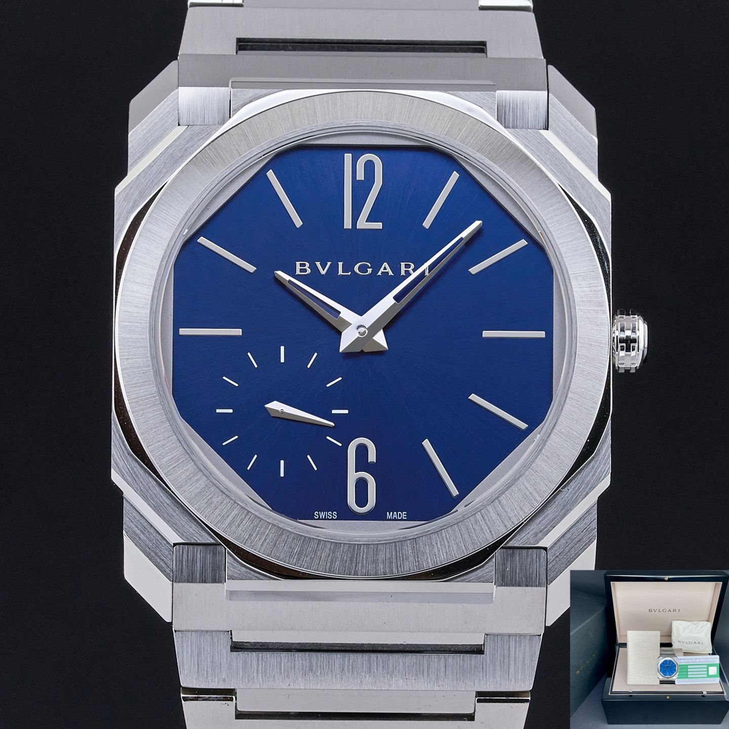 Bulgari Octo 103431 (2023) - Blauw wijzerplaat 40mm Staal (1/8)