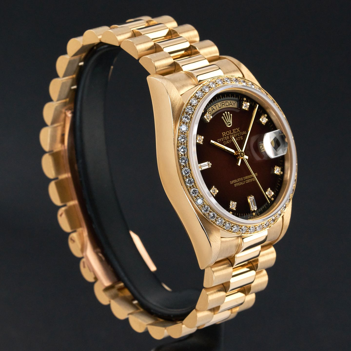 Rolex Day-Date 36 18048 (1986) - Bruin wijzerplaat 36mm Geelgoud (5/8)