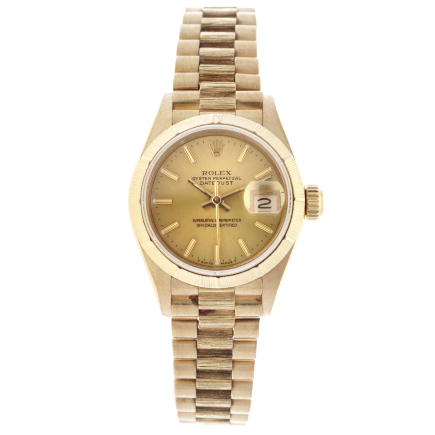 Rolex Lady-Datejust 69278 (1984) - Champagne dial 26 mm Yellow Gold case (1/6)