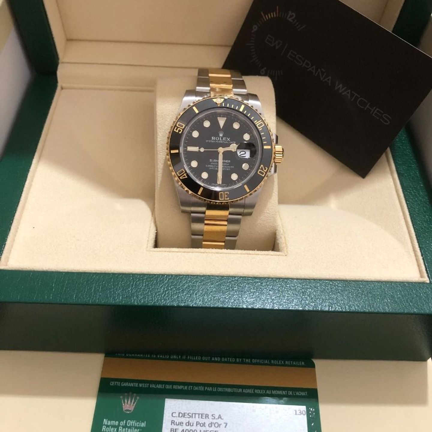 Rolex Submariner Date 116613LN (2020) - Black dial 40 mm Gold/Steel case (7/8)