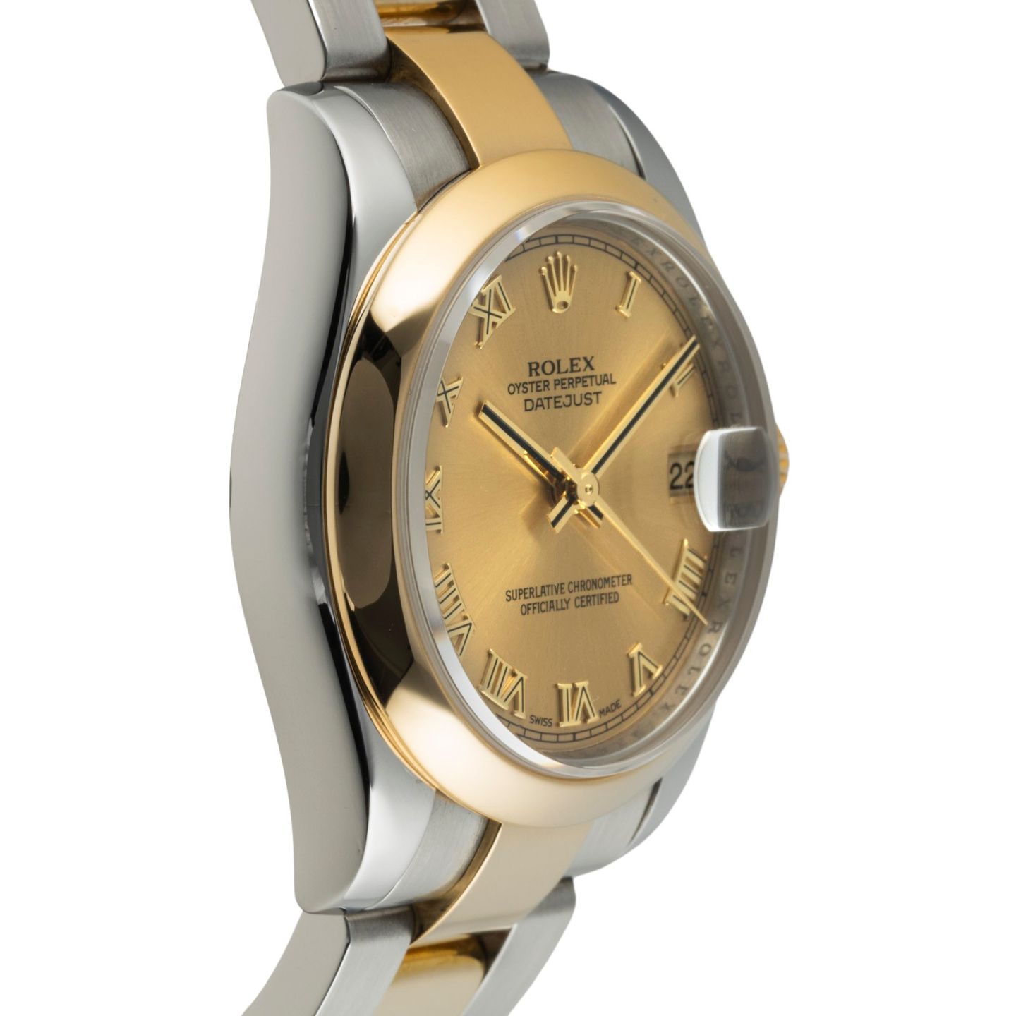 Rolex Datejust 31 178243 (2007) - Champagne wijzerplaat 31mm Goud/Staal (7/8)