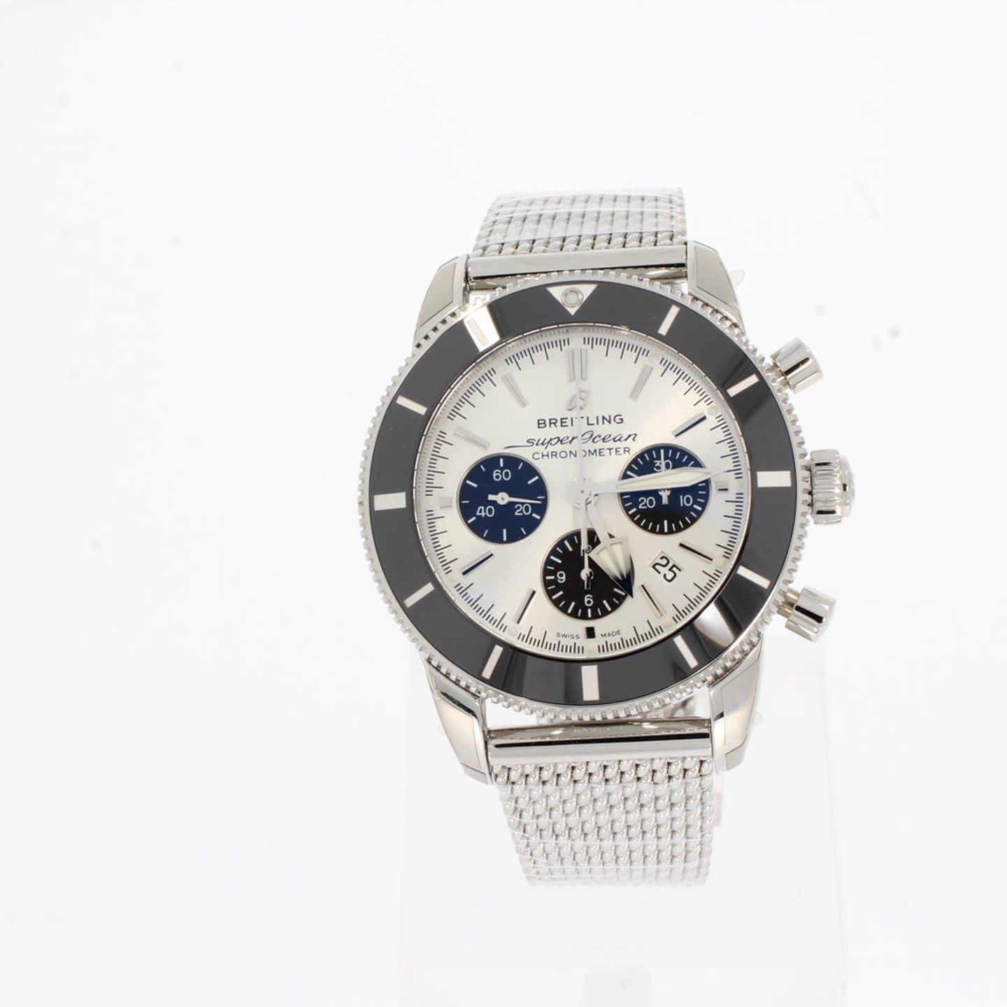 Breitling Superocean Heritage II Chronograph AB0162121G1A1 (2024) - Silver dial 44 mm Steel case (1/4)