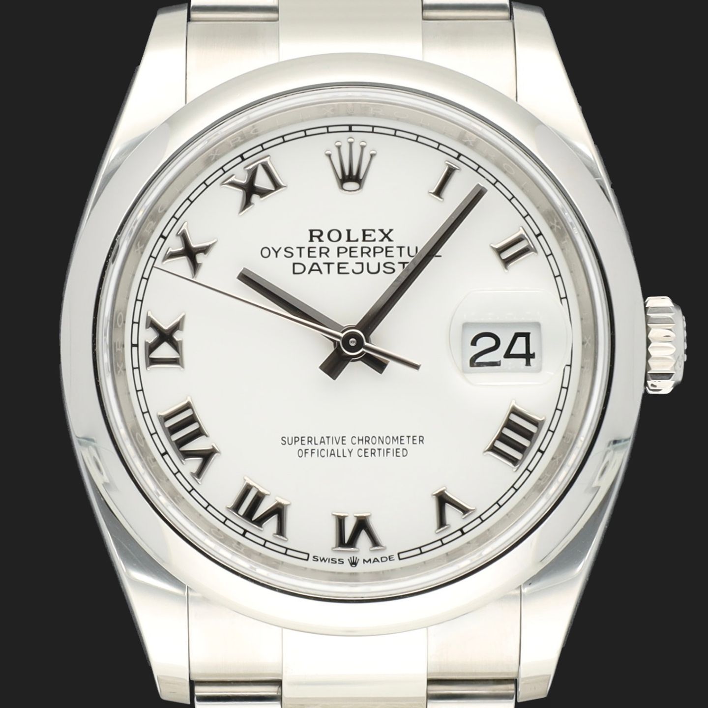 Rolex Datejust 36 126200 (2020) - Wit wijzerplaat 36mm Staal (2/8)