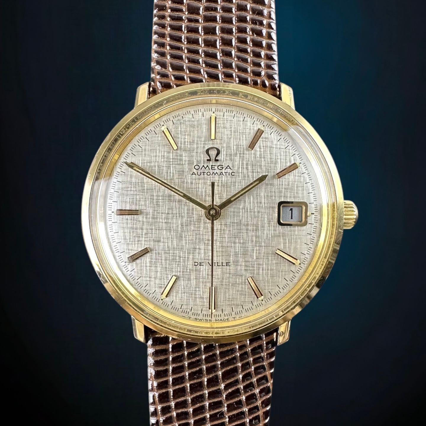 Omega De Ville 166.033 (1969) - White dial 35 mm Gold/Steel case (1/8)