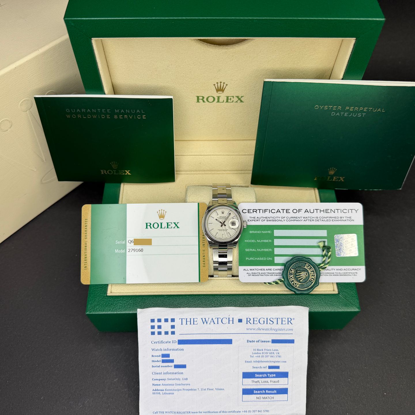 Rolex Lady-Datejust 279160 (2018) - Zilver wijzerplaat 28mm Staal (3/8)