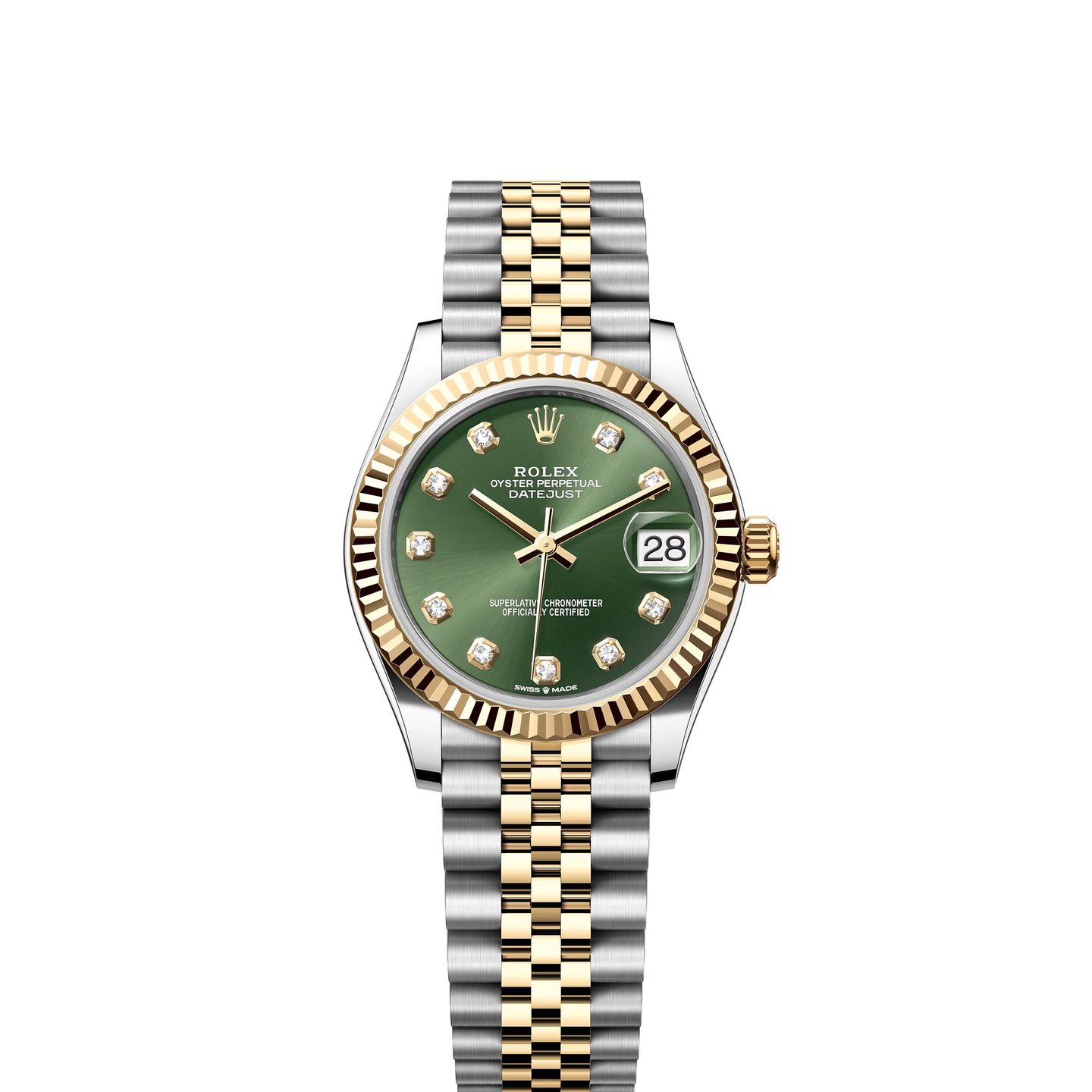 Rolex Datejust 31 278273 (2024) - Green dial 31 mm Steel case (1/8)