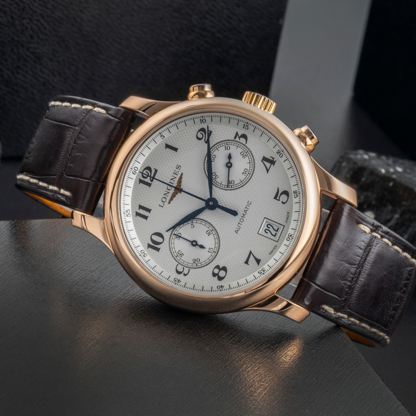 Longines Master Collection L2.669.8.78.3 (Onbekend (willekeurig serienummer)) - Zilver wijzerplaat 39mm Roodgoud (2/8)