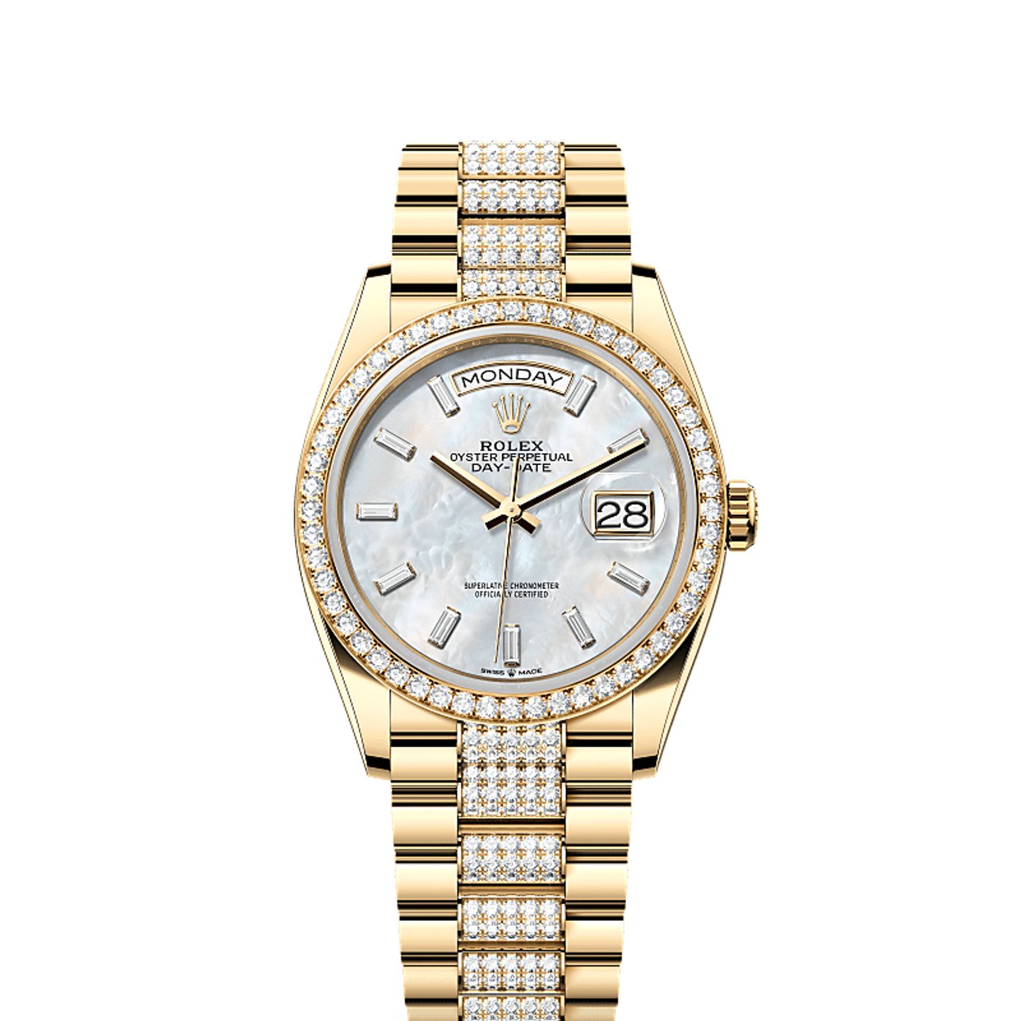 Rolex Day-Date 36 128348RBR (2025) - White dial 36 mm Yellow Gold case (1/1)