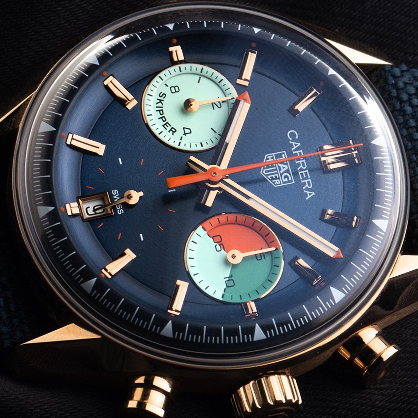 TAG Heuer Carrera CBS2241.FN8023 (2025) - Blauw wijzerplaat 39mm Roségoud (3/7)