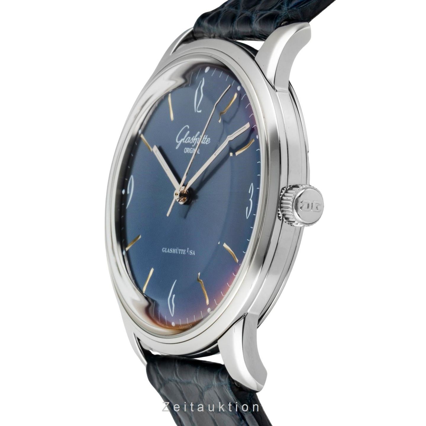 Glashütte Original Sixties 1-39-52-06-02-04 (Unknown (random serial)) - Blue dial 39 mm Steel case (5/8)