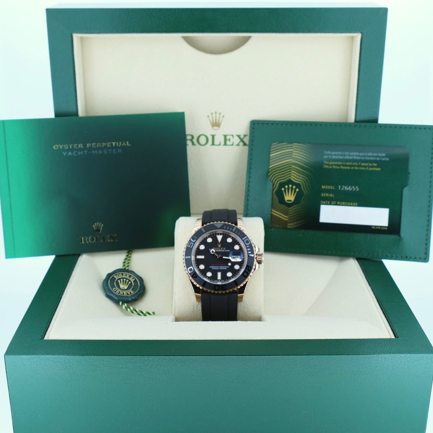 Rolex Yacht-Master 40 126655 (2024) - Black dial 40 mm Rose Gold case (4/6)