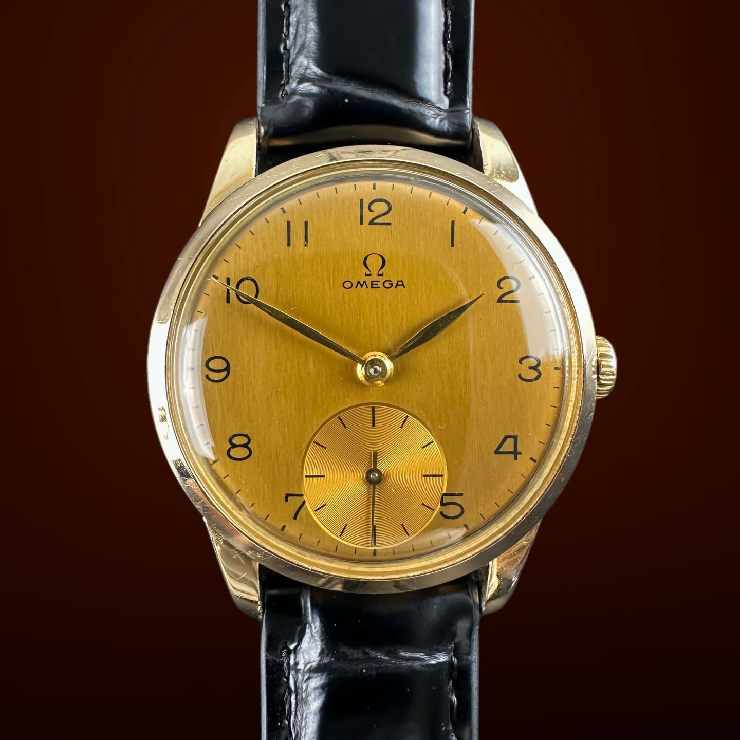 Omega Vintage 2512-1 (1947) - Goud wijzerplaat 33mm Goud/Staal (1/8)