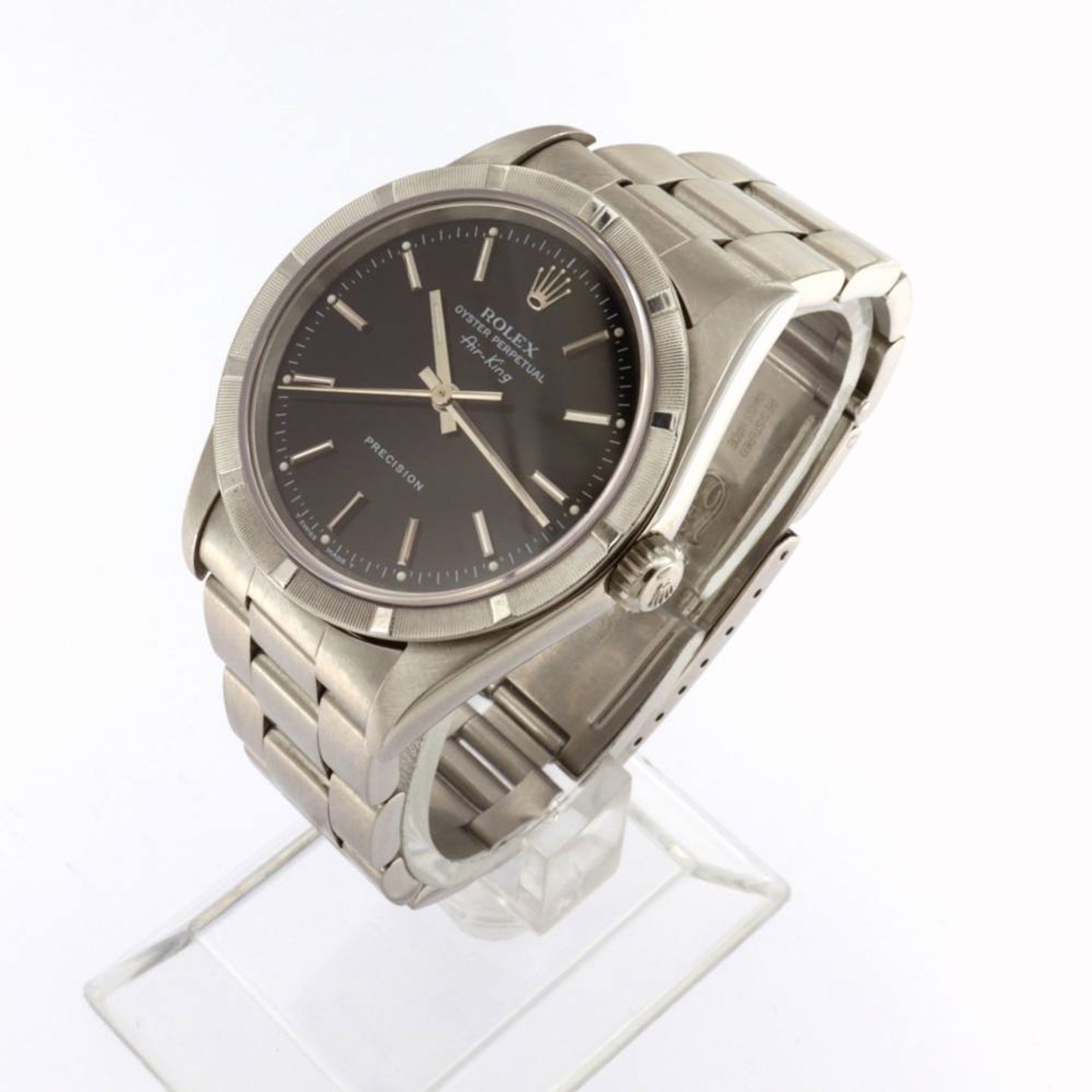 Rolex Air-King 14010 (1996) - Zwart wijzerplaat 34mm Staal (2/5)