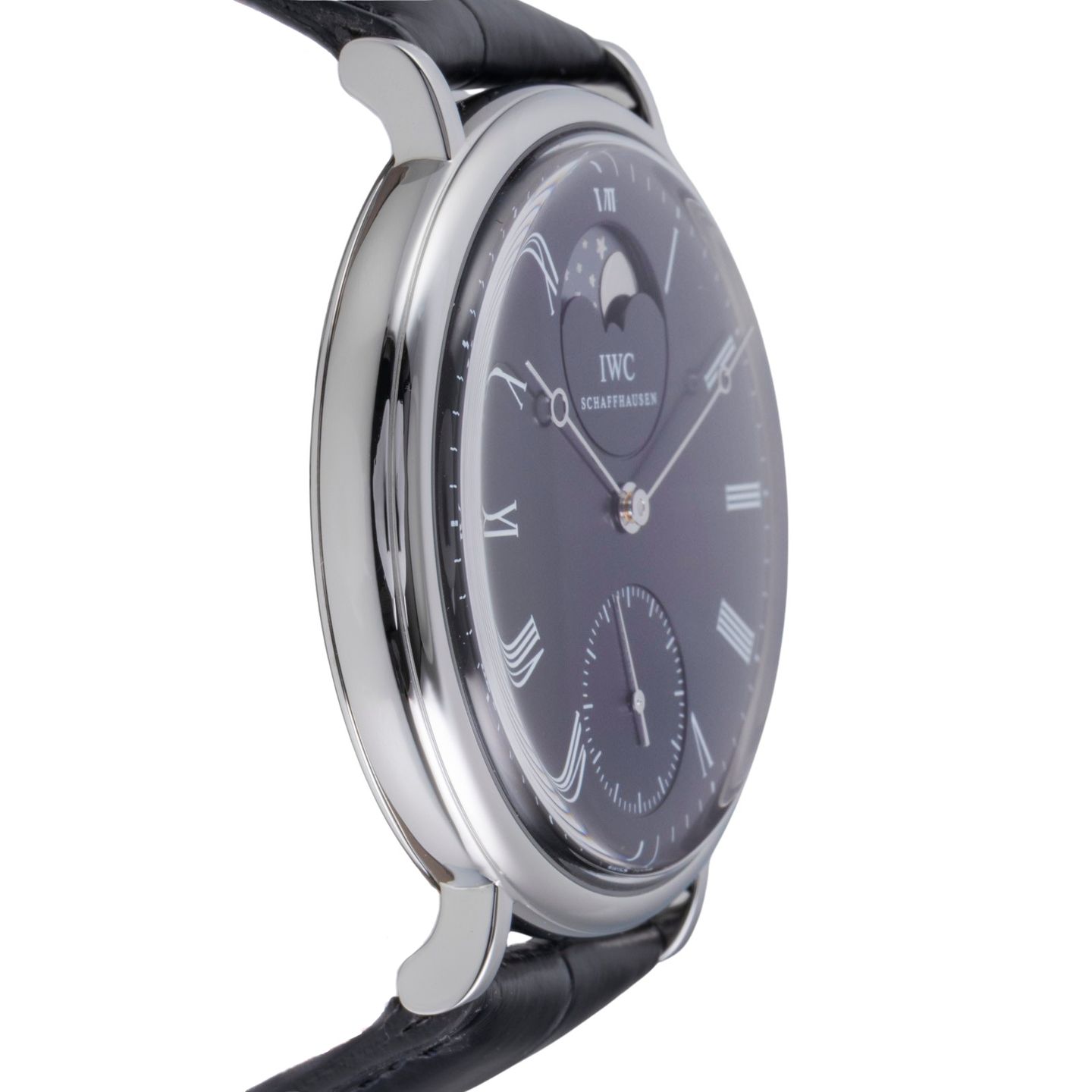 IWC Portofino Hand-Wound IW544801 (2010) - Zwart wijzerplaat 46mm Staal (7/8)