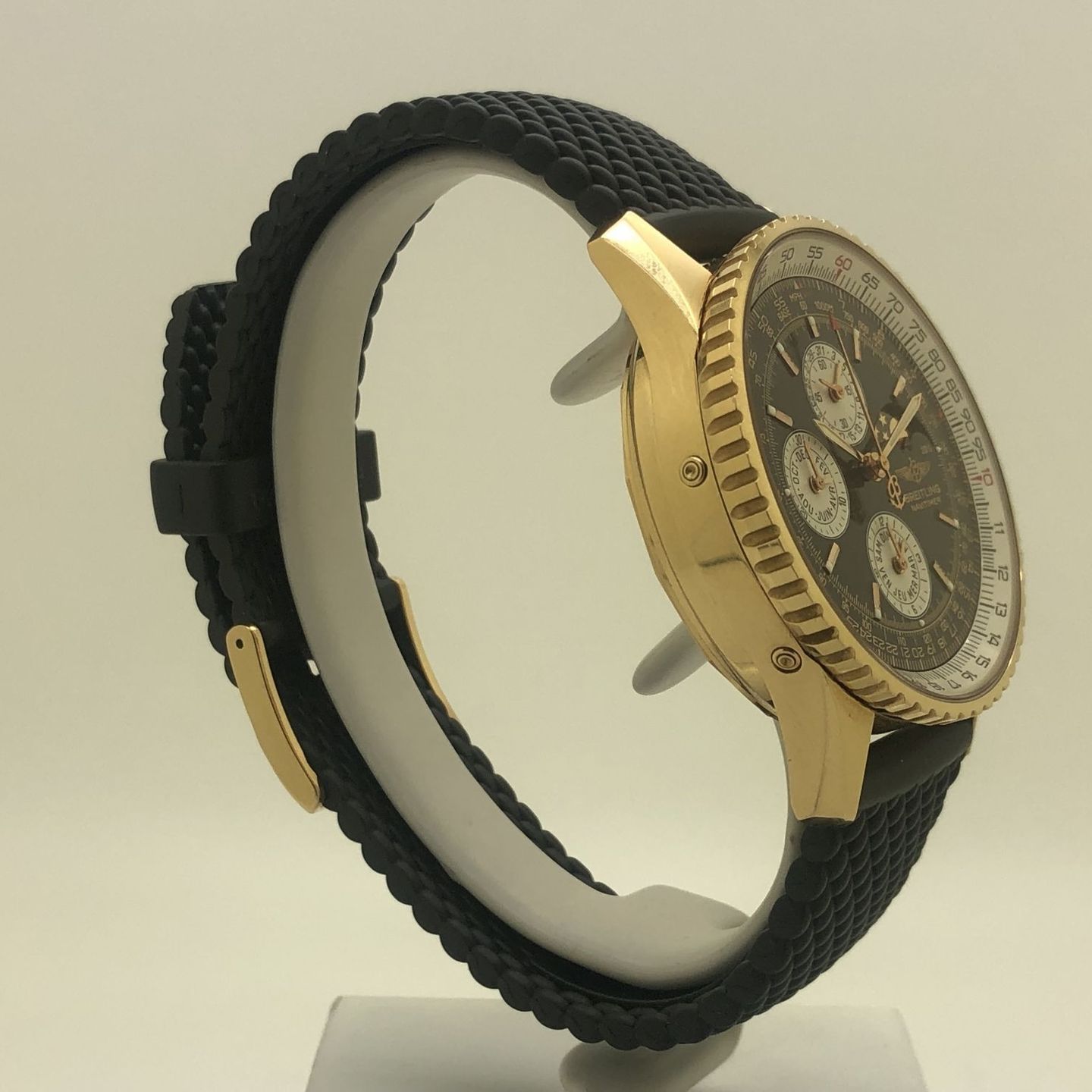 Breitling Montbrillant Olympus H19340 (2005) - Black dial 43 mm Rose Gold case (4/8)