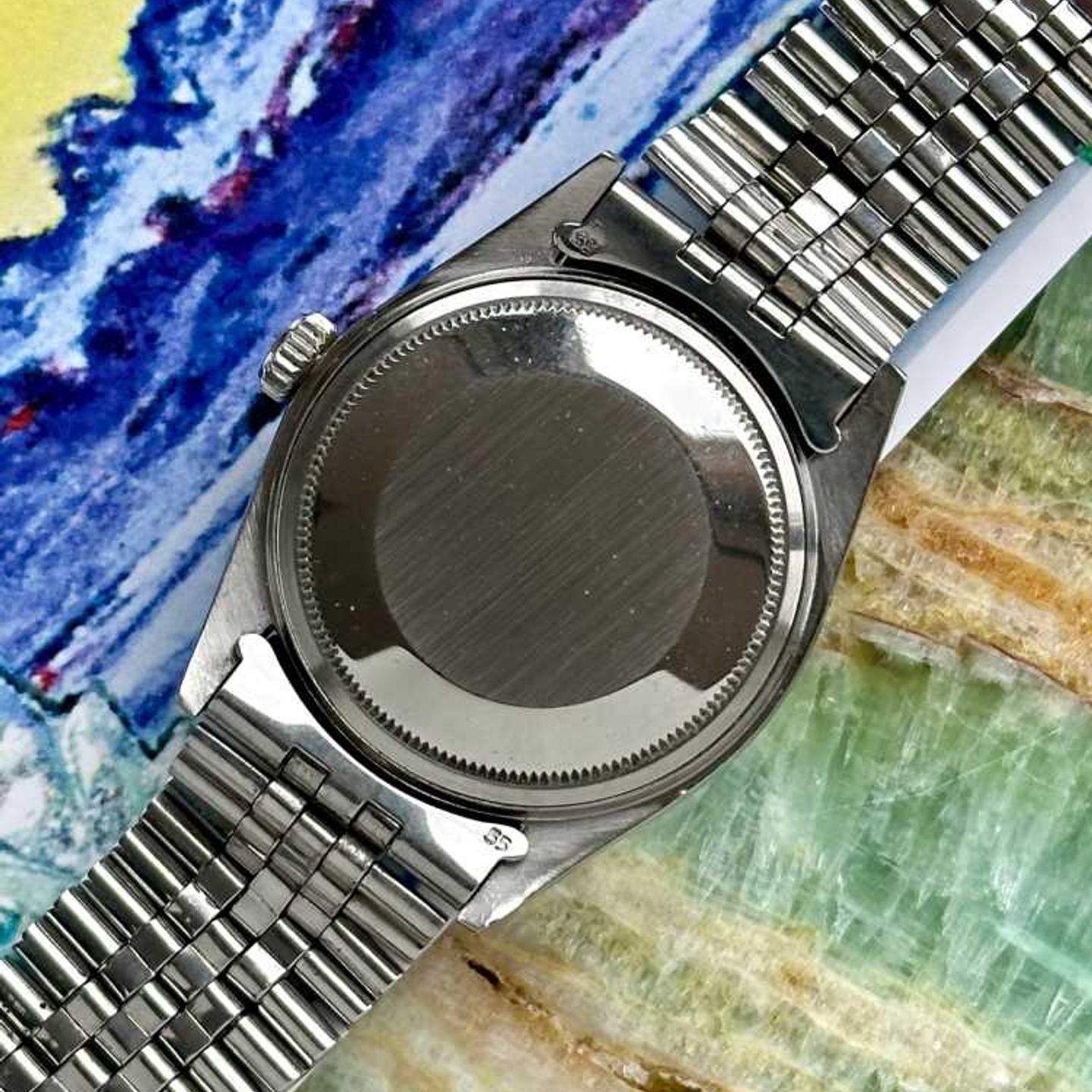 Rolex Datejust 1601 (1973) - Zilver wijzerplaat 36mm Staal (8/8)