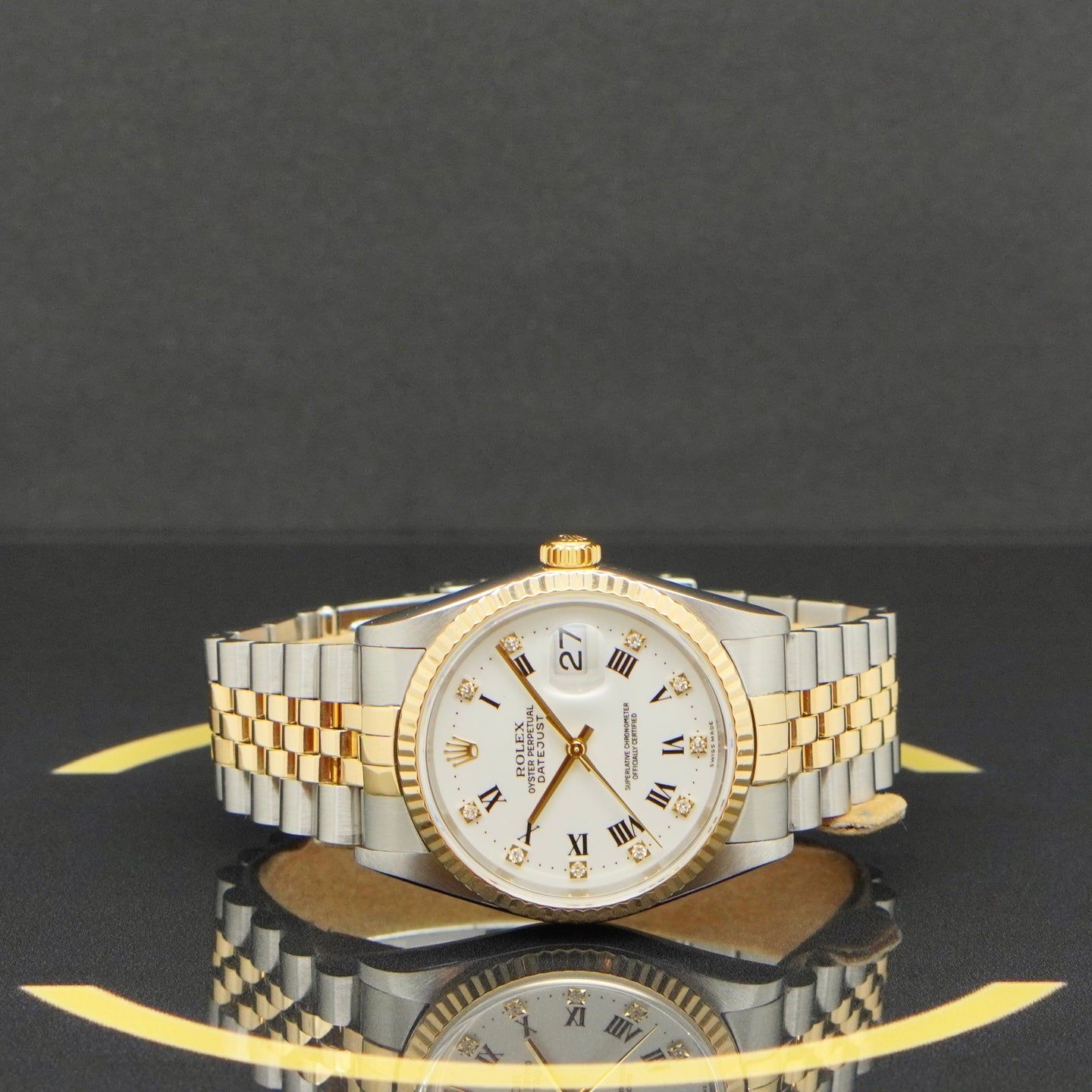 Rolex Datejust 36 16233 (1996) - White dial 36 mm Gold/Steel case (4/7)