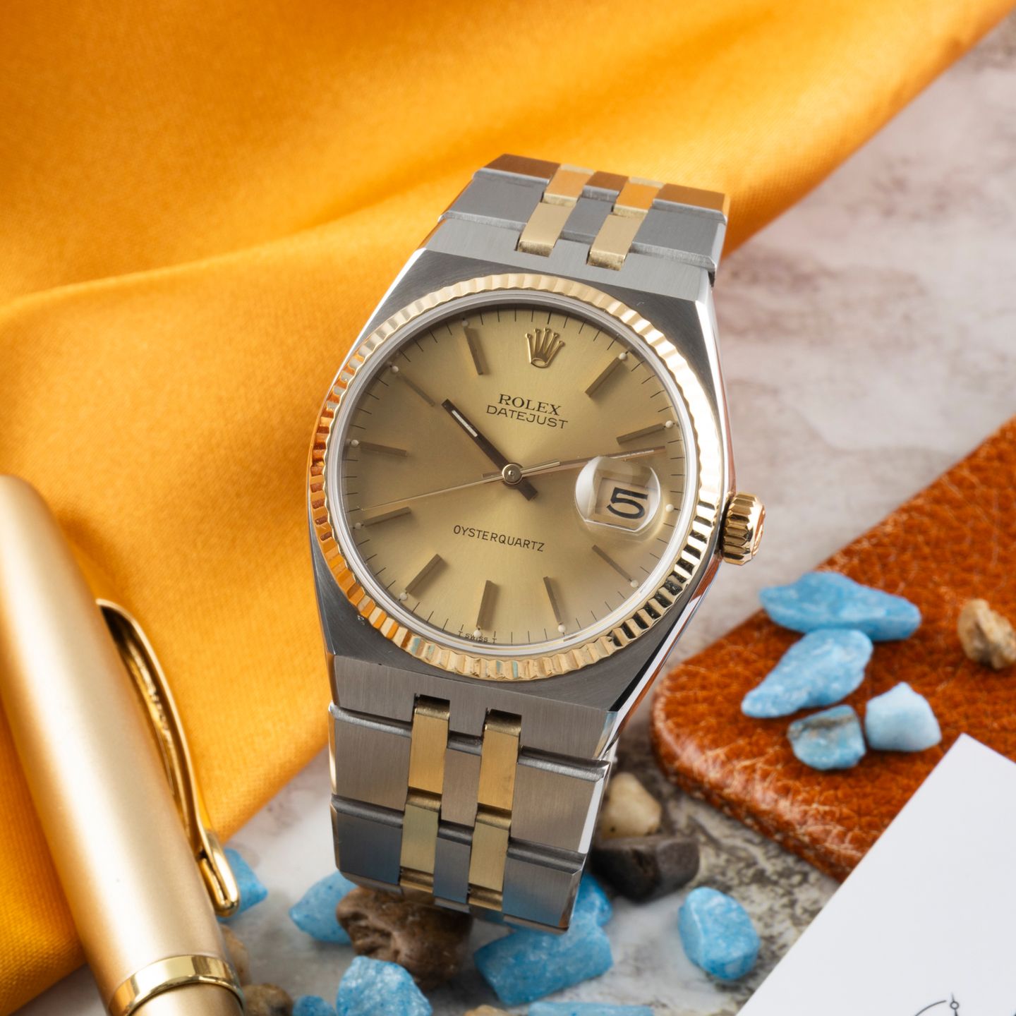 Rolex Datejust Oysterquartz 17013 (1979) - 36 mm Gold/Steel case (1/8)