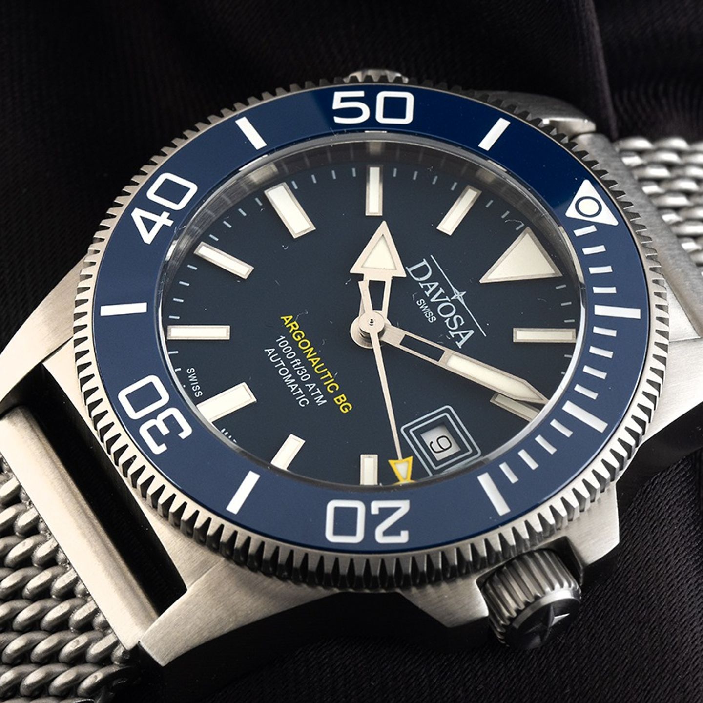 Davosa Unknown 161.528.44 (Unknown (random serial)) - Blue dial 43 mm Steel case (3/7)