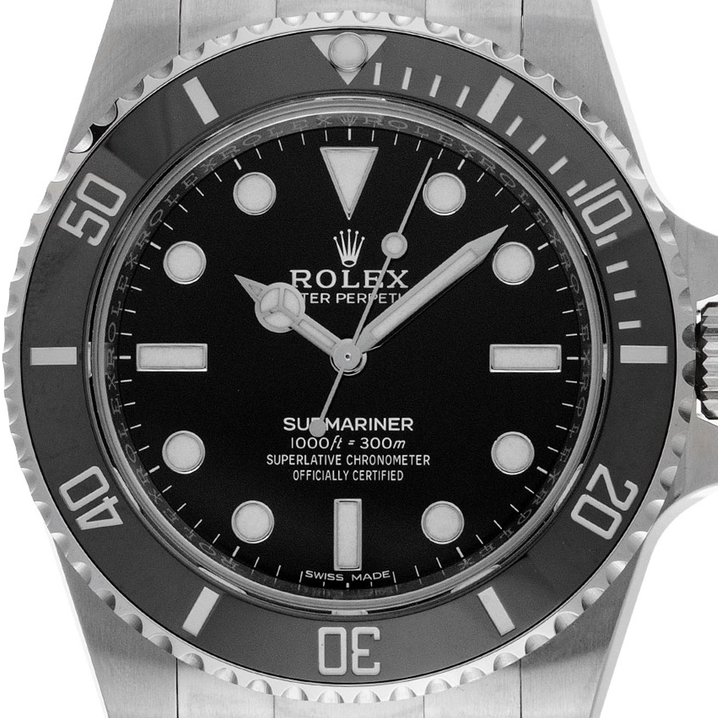 Rolex Submariner No Date 114060 (2015) - Black dial 40 mm Steel case (1/8)