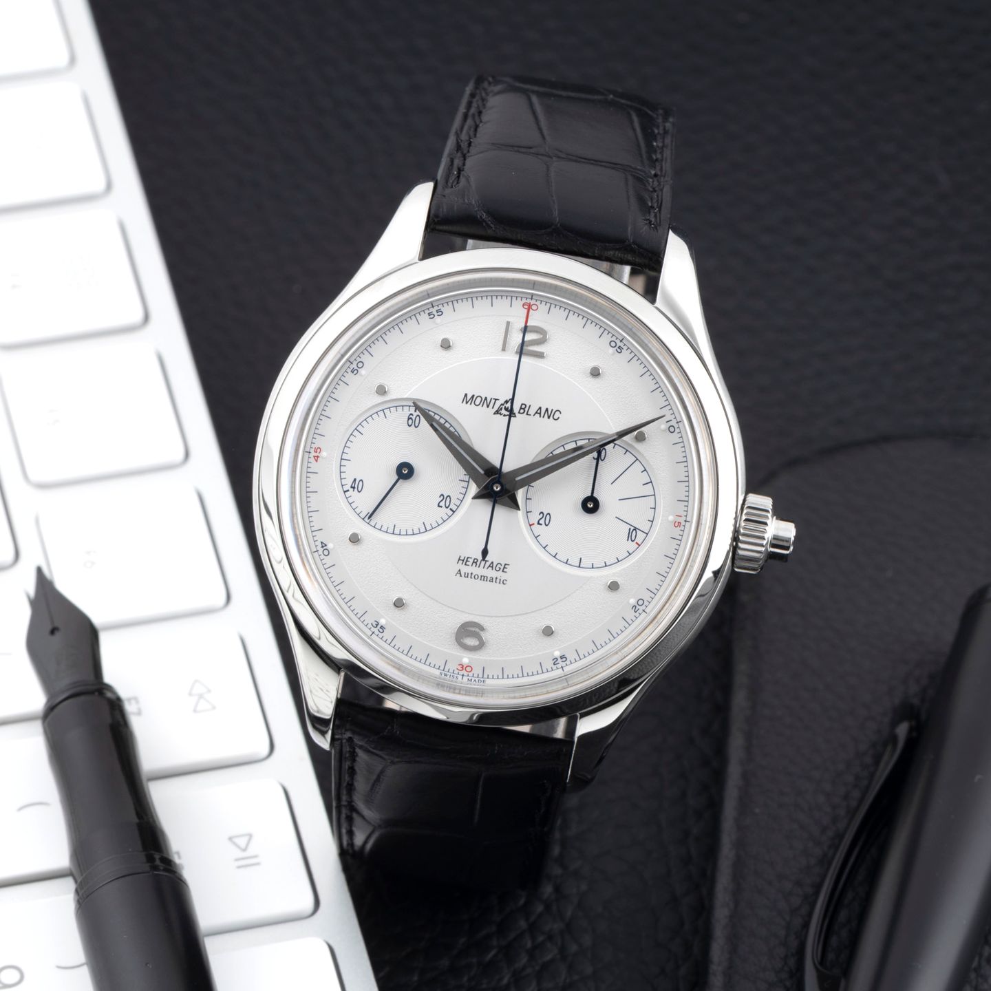 Montblanc Heritage Chronométrie 119951 (Unknown (random serial)) - Silver dial 42 mm Steel case (1/8)