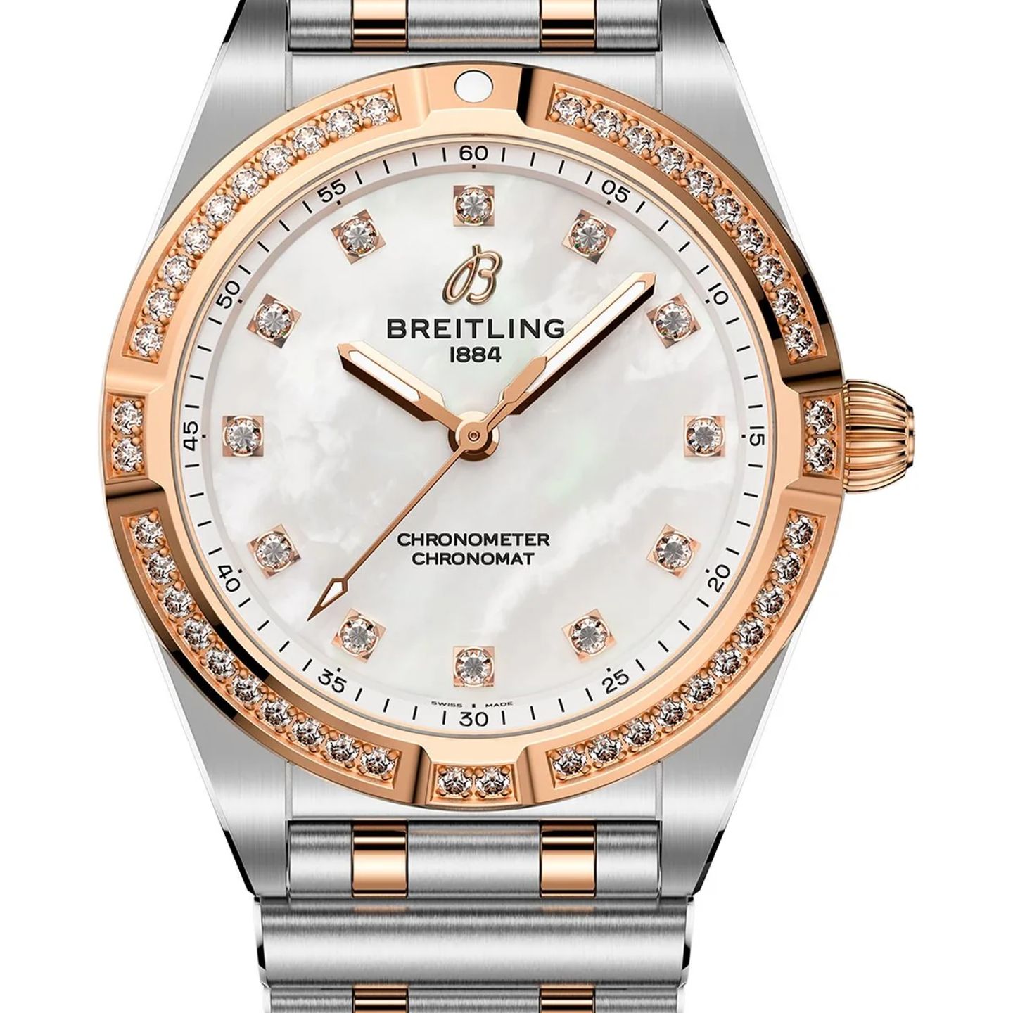 Breitling Chronomat U72310531A1U1 (2026) - White dial 28 mm Gold/Steel case (1/1)