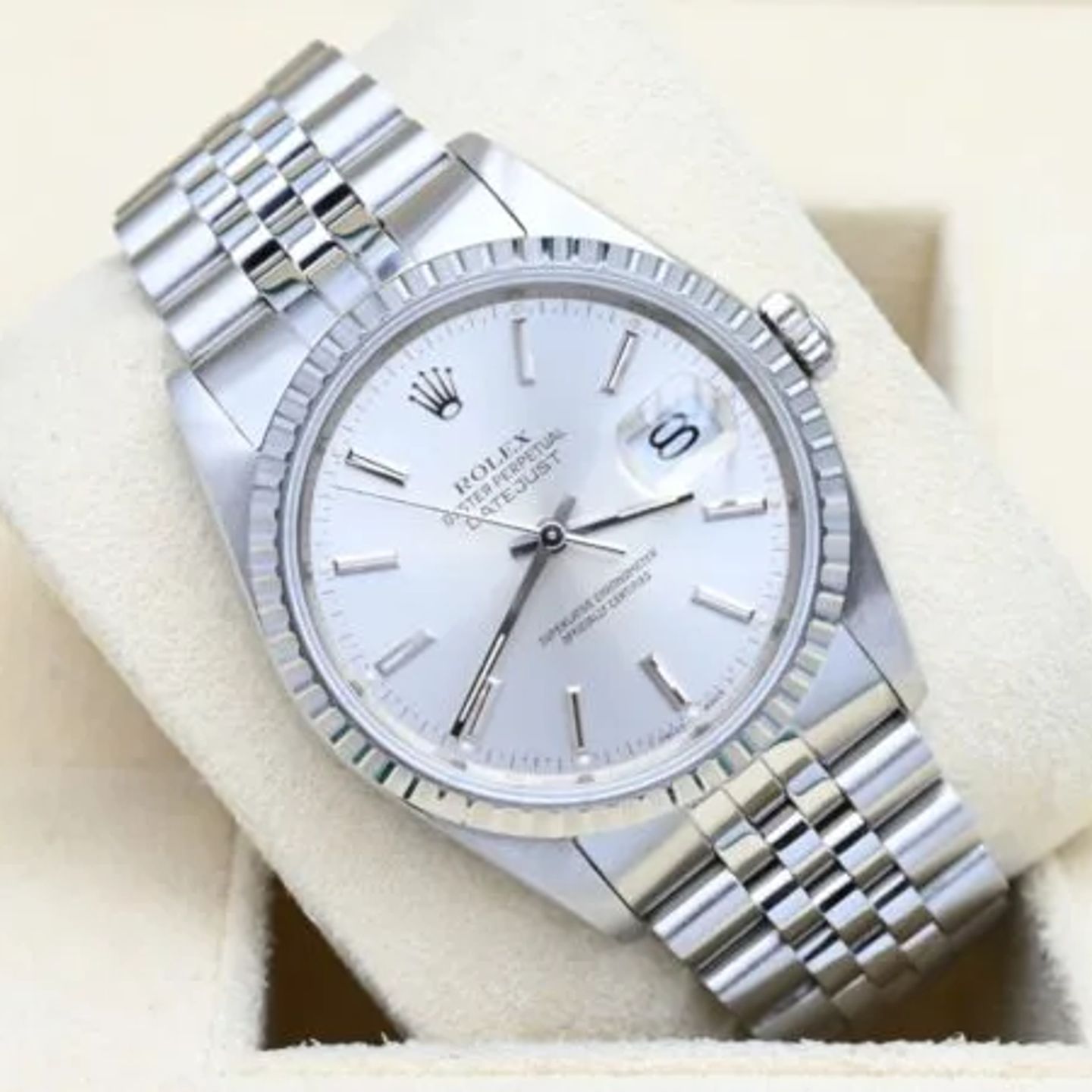 Rolex Datejust 36 16220 (1989) - Silver dial 36 mm Steel case (2/14)